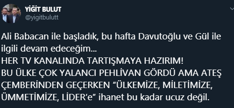 Saray&#039;dan Babacan&#039;a düello daveti!