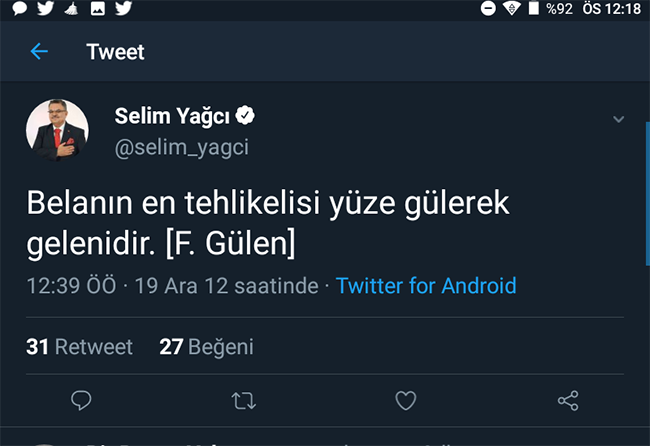 FETÖ paylaşımlarıyla bilinen AKP&#039;li başkandan bir skandal daha!