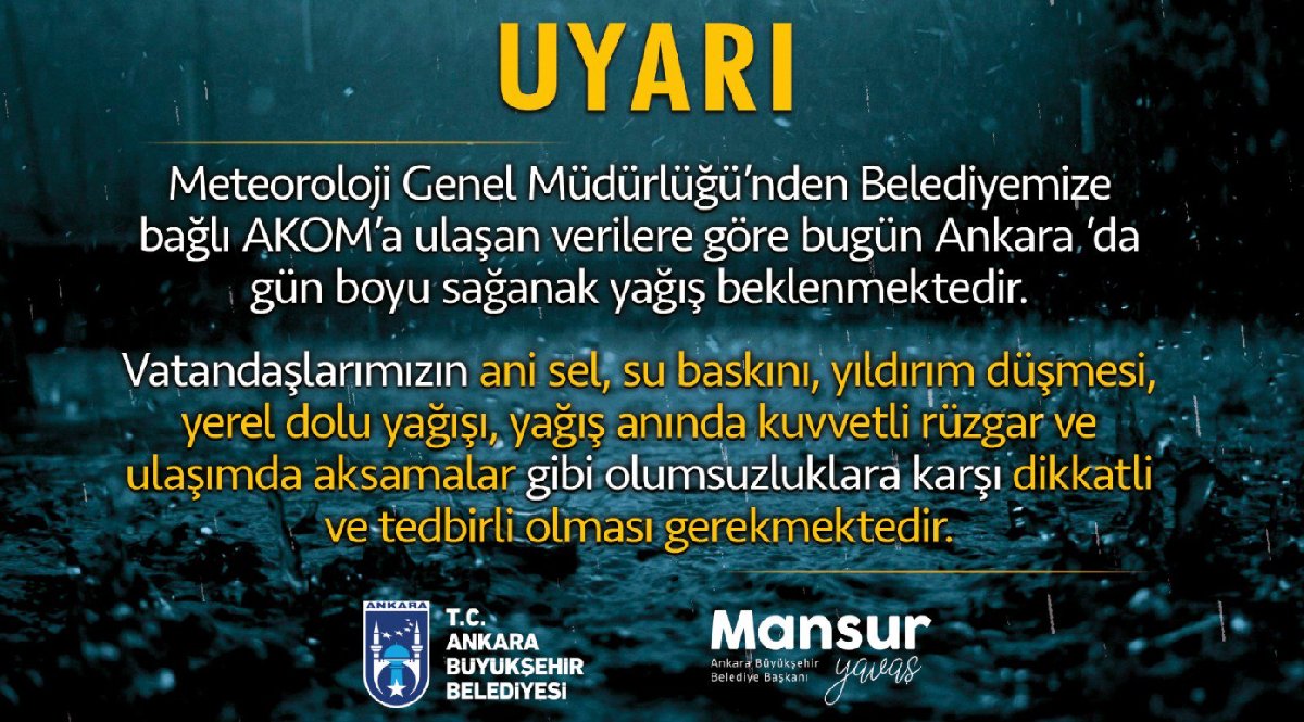 İstanbul&#039;un ardından Ankara da alarma geçti