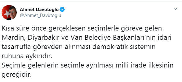 Davutoğlu ve Gül&#039;den Erdoğan&#039;ı kızdıracak kayyum açıklaması