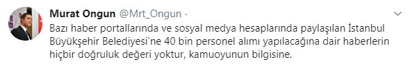 İBB&#039;den &#039;personel ataması&#039; iddialarına yalanlama