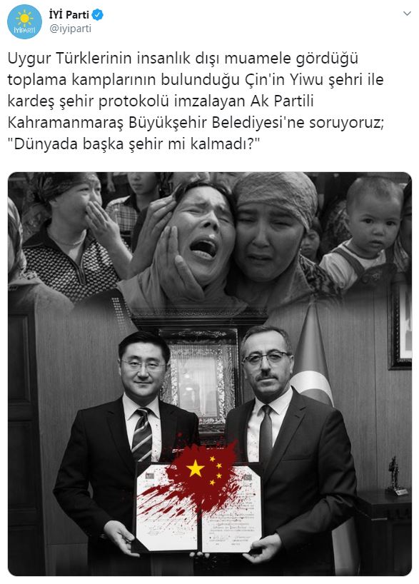 AKP&#039;li belediyenin Çin protokolüne tepki