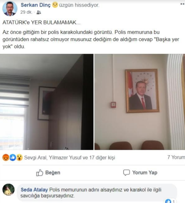 Skandal görüntü: Atatürk&#039;e başka yer bulamadılar!