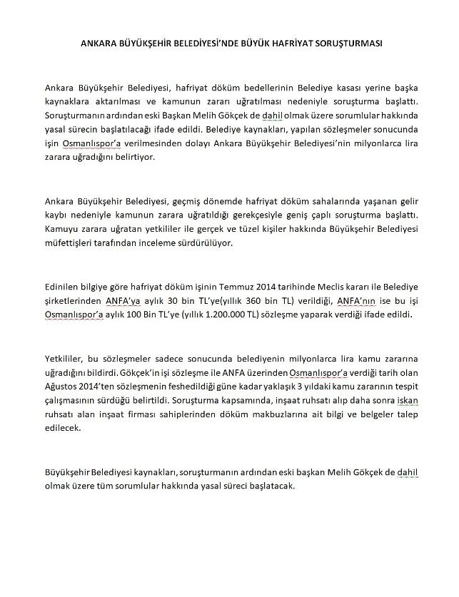 Gökçek ve ekibine belediye darbesi!