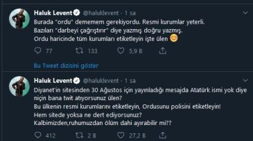 Haluk Levent ve Muharrem İnce&#039;den ortak tepki