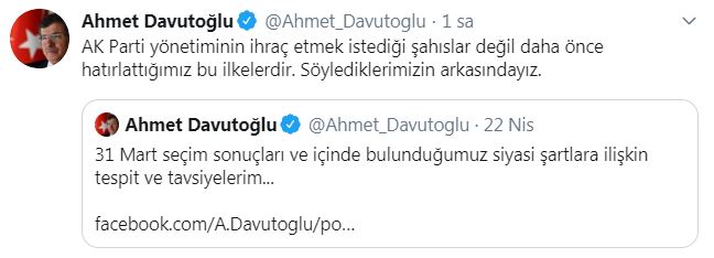 Davutoğlu geri basmadı: Söylediklerimizin arkasındayız