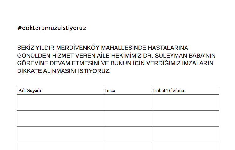 Kadıköy, hukuksuzca işlerine son verilen hekimlere sahip çıkıyor: Doktorumuzu istiyoruz!