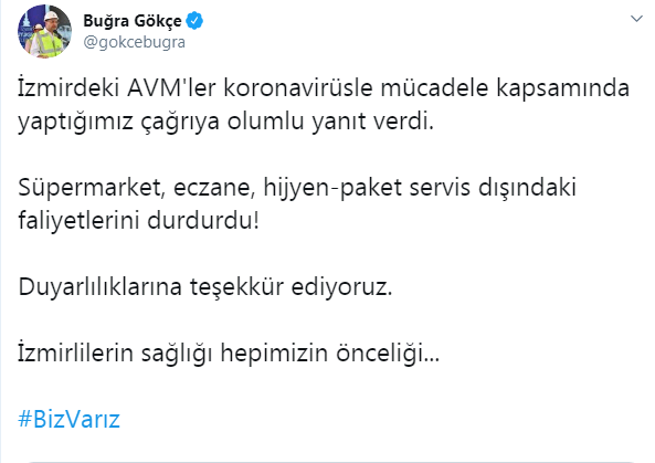 İzmir’de AVM’ler kepenk indirdi!