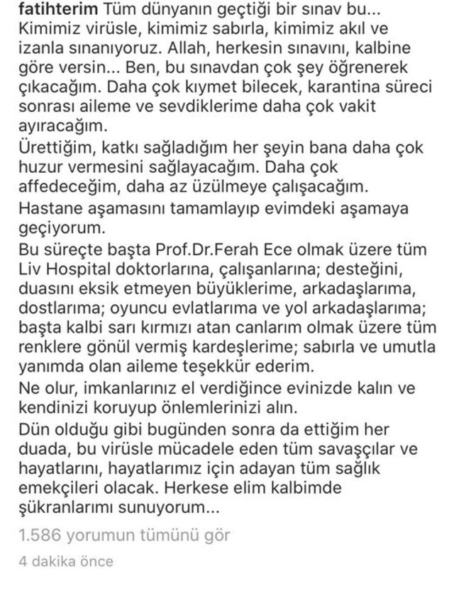 Fatih Terim&#039;den ilk açıklama
