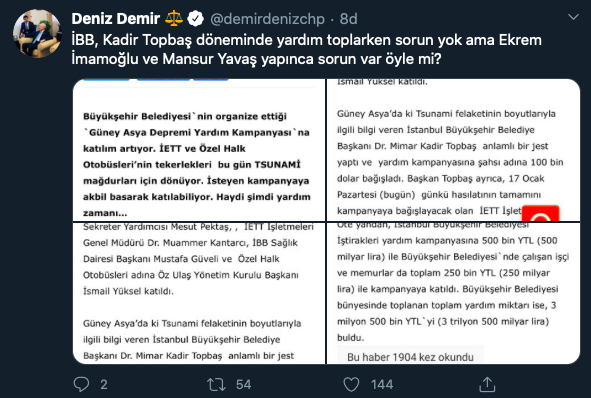 Topbaş yardım toplarken sorun yok, İmamoğlu ve Yavaş yapınca yasak!