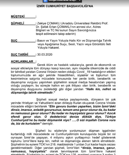 CHP İzmir&#039;den skandal sözlere suç duyurusu!