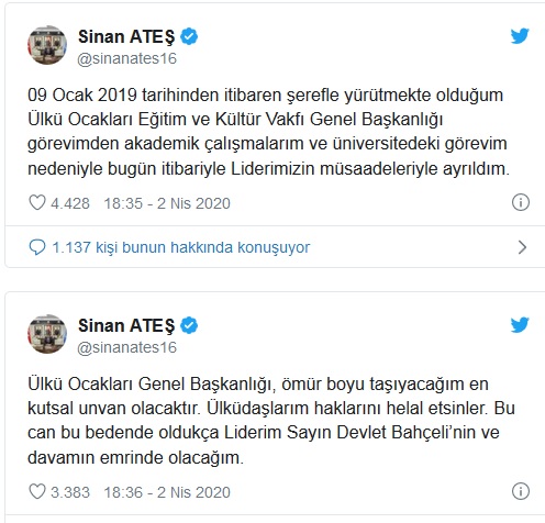 Ülkü Ocakları&#039;nda istifa depremi!