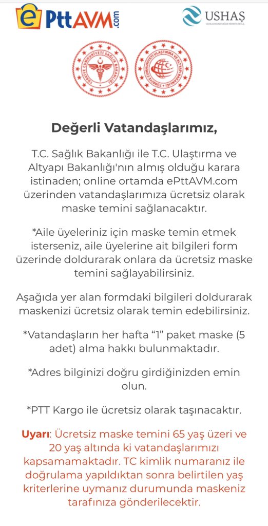 Ücretsiz maske dağıtımı başlıyor