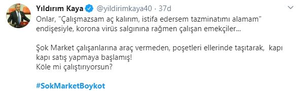 Şok Market’e boykot çağrısı!
