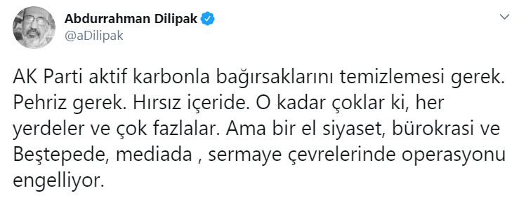 Dilipak&#039;tan AKP yönetime: Hırsız içeride