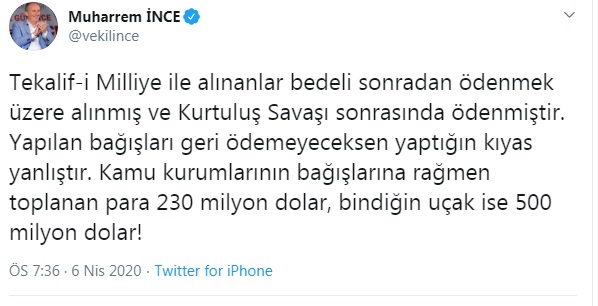Toplanan para 230 milyon dolar, bindiğin uçak 500 milyon dolar!