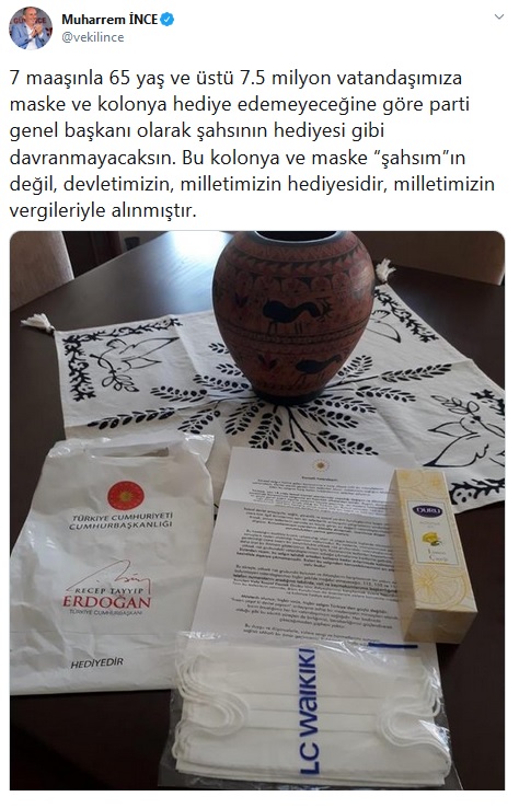 İnce&#039;den: Parti genel başkanı olarak şahsının hediyesi gibi davranmayacaksın