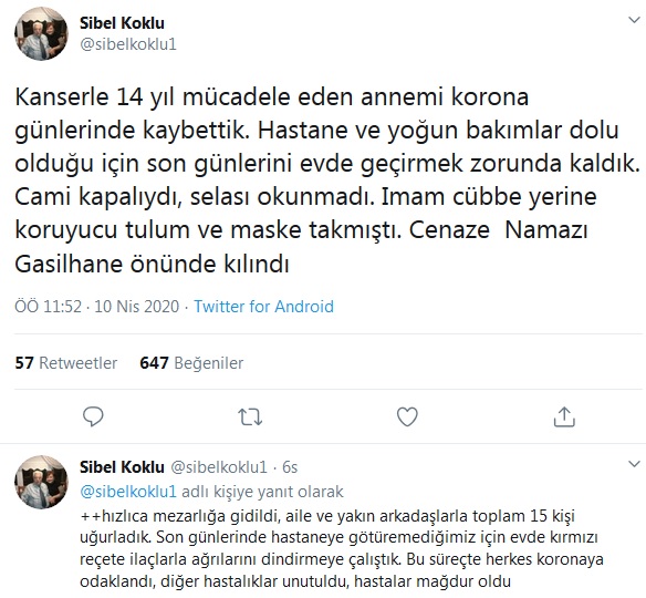Yazar Sibel Köklü&#039;nün anne acısı
