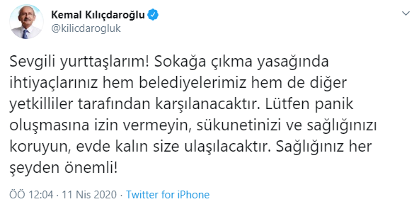 Kılıçdaroğlu&#039;ndan &#039;sükunet&#039; çağrısı