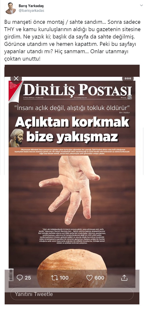 Yarkadaş&#039;tan Yeni Şafak&#039;a Sözcü ve Korkusuz tepkisi!