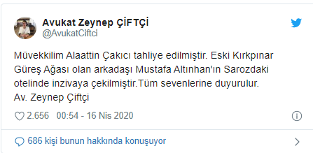 Alaattin Çakıcı tahliye edildi