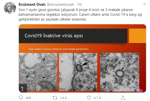 Prof. Dr. Ercüment Ovalı&#039;dan tartışma yaratacak aşı tweti