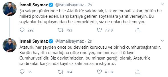 İsmail Saymaz, Atatürk düşmanı Fatih Tezcan&#039;a ateş püskürdü