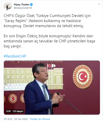 AKP&#039;li vekilden CHP&#039;li tehdit