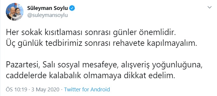 Soylu&#039;dan kritik uyarı