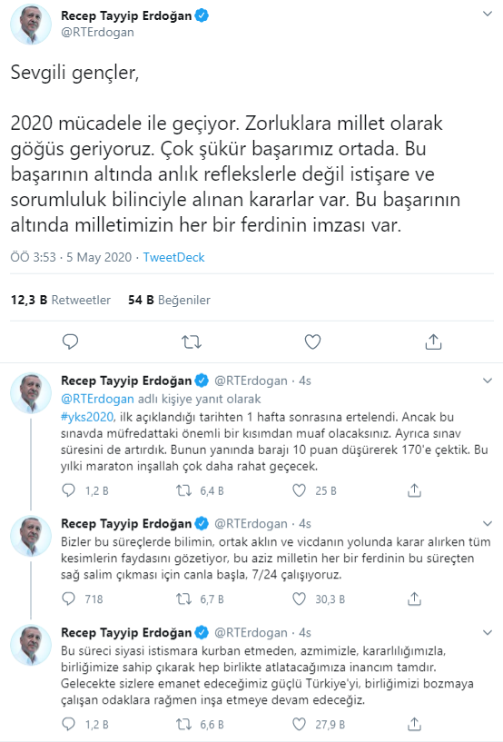 Gençler &#039;sandıkta görüşürüz&#039; deyince Erdoğan sabaha karşı tweet attı