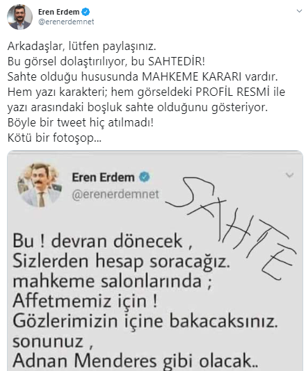 Eren Erdem: Utanmaz arlanmaz şerefsizler...