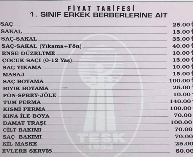 Berberler ve kuaförler zamlı hizmete başladı