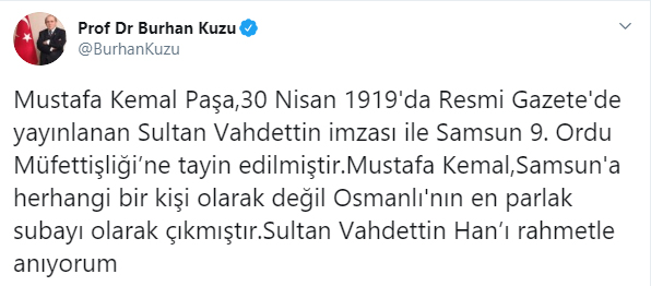 Vahdettin&#039;i anan Burhan Kuzu&#039;ya CHP&#039;li Gürsel Erol&#039;dan tepki