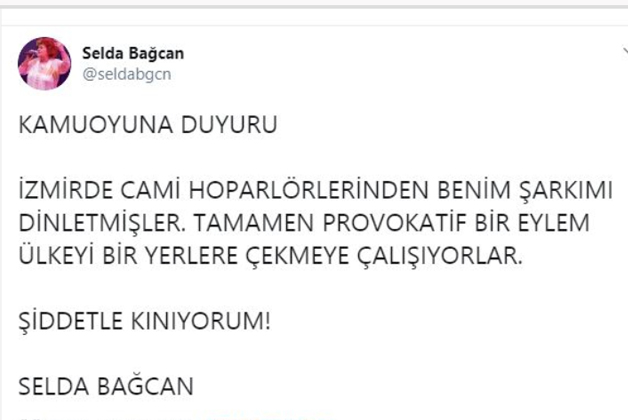 Selda Bağcan&#039;dan İzmir&#039;deki çirkin olaya tepki!