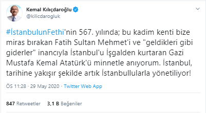 Kılıçdaroğlu: Tarihine yakışır şekilde artık İstanbullularla yönetiliyor!