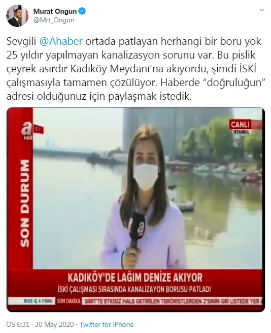Murat Ongun&#039;un A Haber&#039;e göndermesi sosyal medyayı salladı