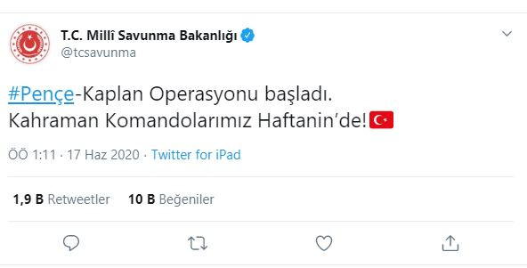 Pençe-Kaplan Operasyonu başladı!