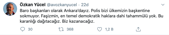 İzmir Barosu Başkanı Özkan Yücel: Faşizmin, en temel demokratik haklara dahi tahammülü yok