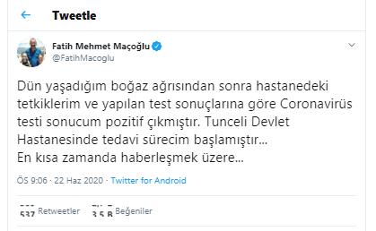 Komünist Başkanın koronavirüs testi pozitif çıktı