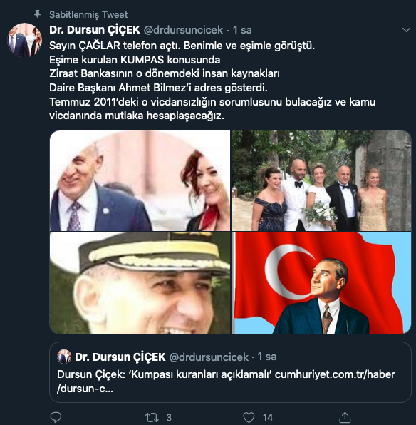 Can Akın Çağlar, Dursun Çiçek&#039;e o ismi açıkladı