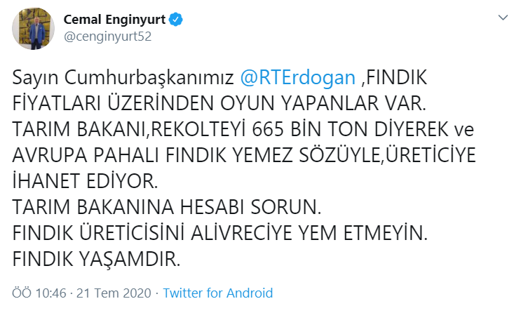 MHP’den ihracı istenen Enginyurt Erdoğan&#039;a sığındı