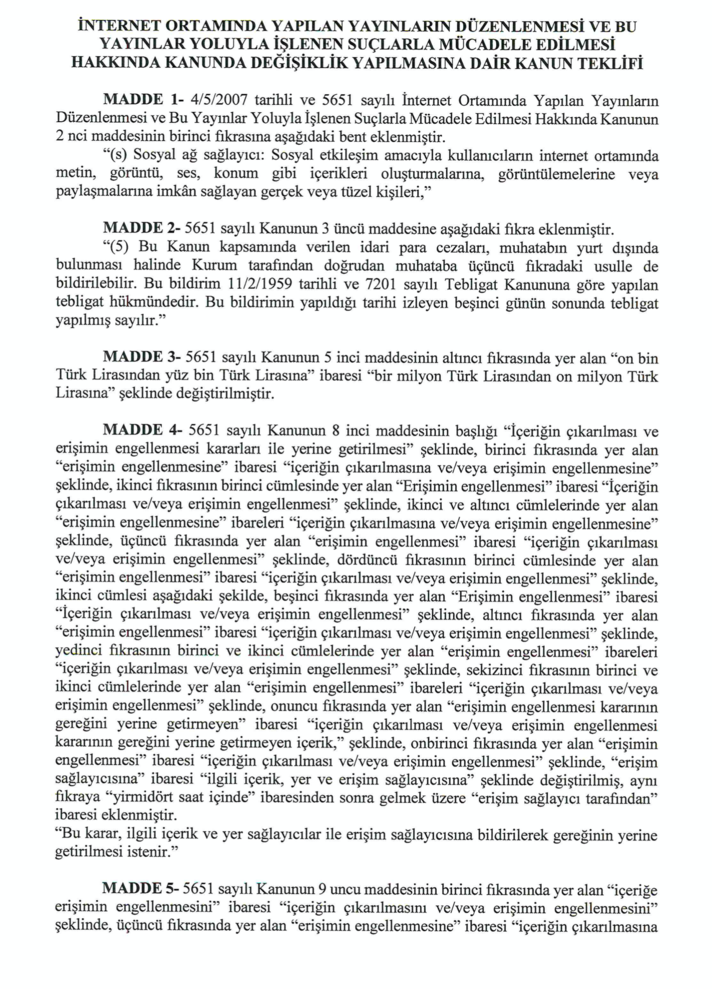 İşte AKP&#039;nin 11 maddelik sosyal medya teklifi