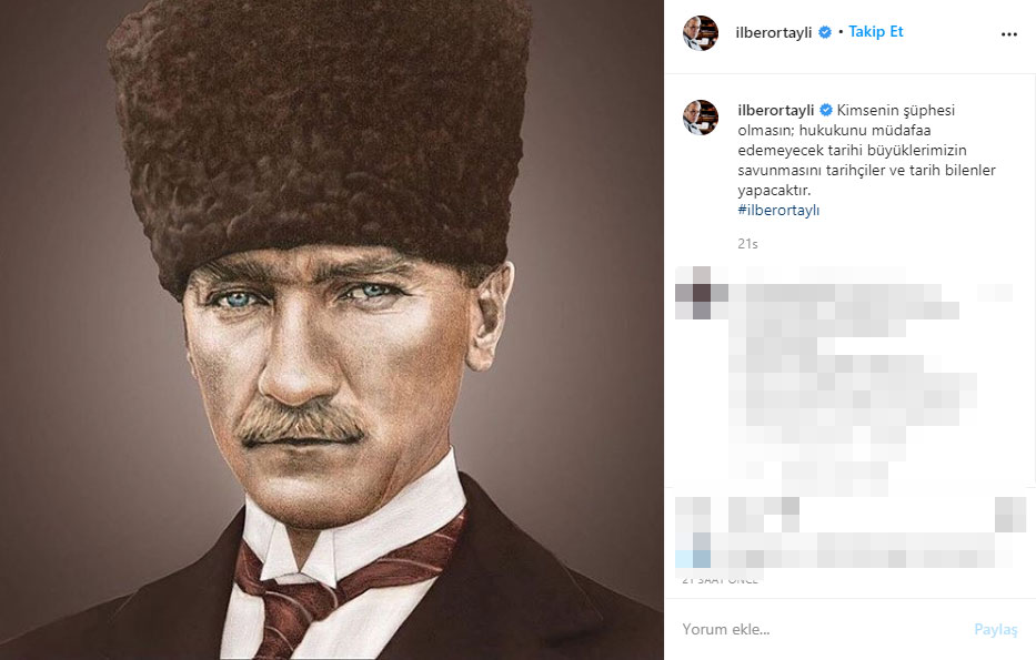 Prof. İlber Ortaylı&#039;dan &#039;Atatürk&#039; paylaşımı: Kimsenin şüphesi olmasın...