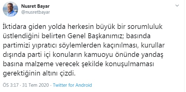 Kılıçdaroğlu: Parti içi konuları basında değil içimizde konuşalım