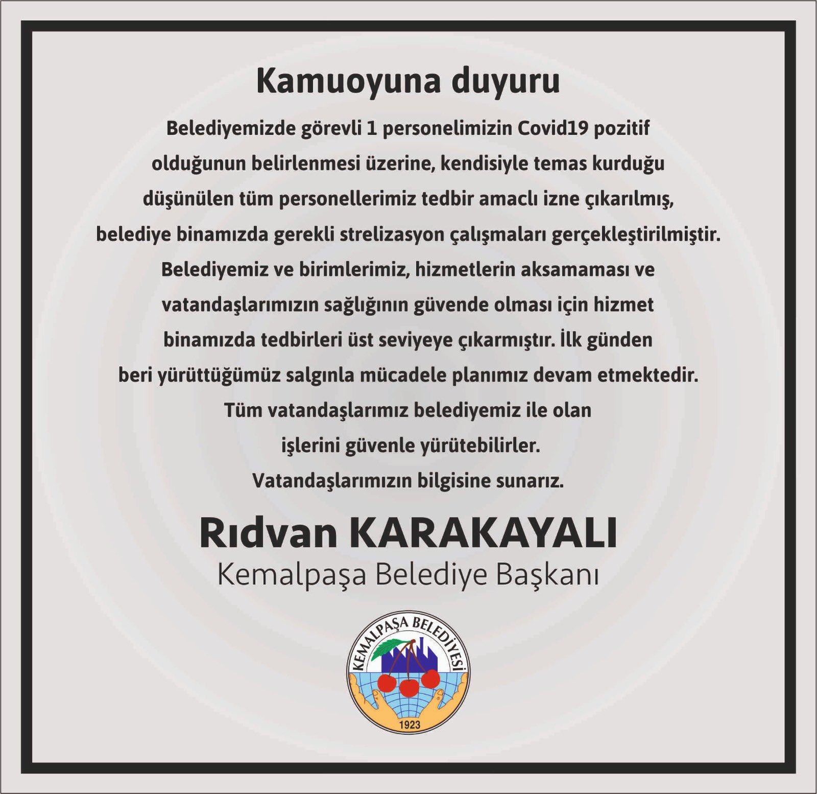 CHP'li Belediyede virüs teyakkuzu