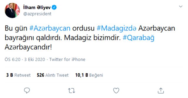 Azerbaycan, Madagiz&#039;i bölgesini kontrol altına aldı