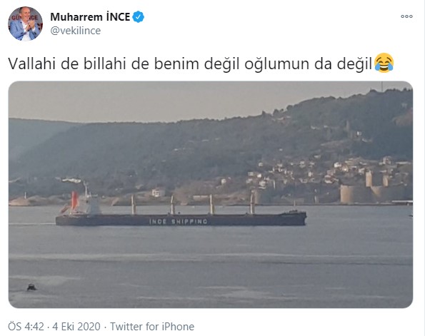 İnce&#039;den Erdoğan&#039;a &#039;gemicik&#039; göndermesi