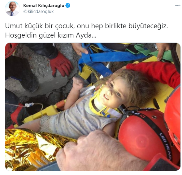 Ayda&#039; ya  siyasilerden geçmiş olsun mesajı