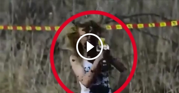 Röportaj yapan spiker hayatının şokunu yaşadı