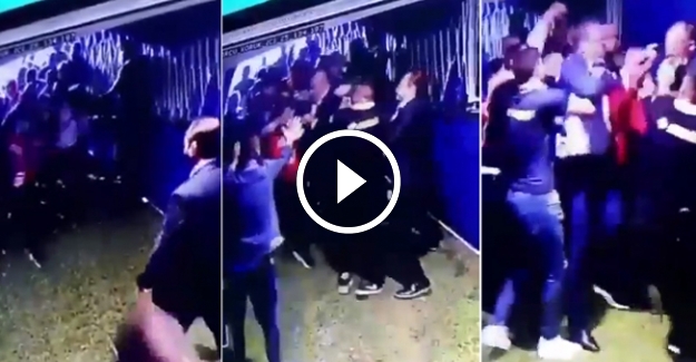 İşte Beşiktaşlı yöneticilere yumruklu saldırı anı